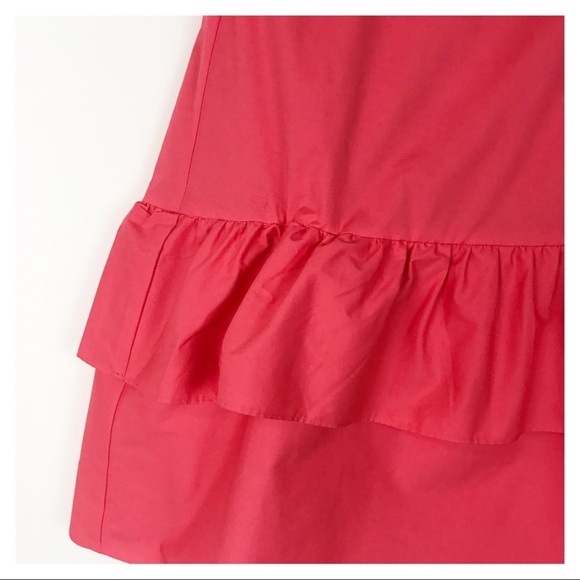 NWT J.Crew Tiered Ruffle Skirt in Papaya Size 2 - Picture 4 of 8